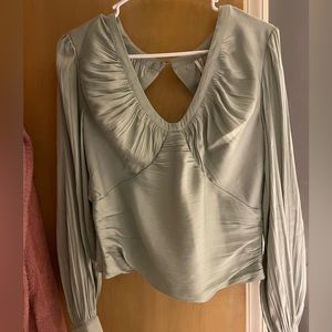 Anthropologie mint blouse size medium